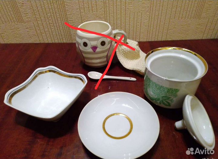 Кофейная пара, сахарница, пиала