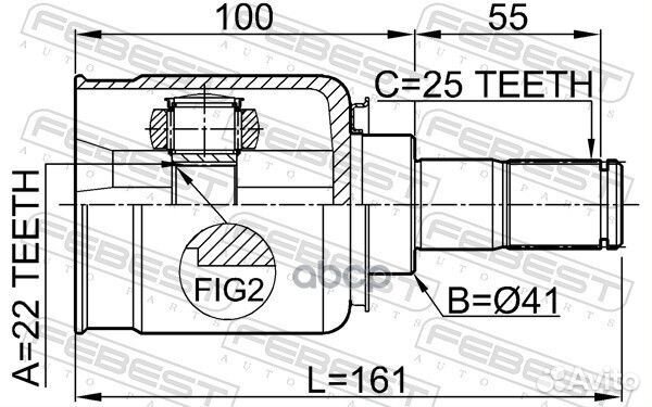 Шрус внутренний перед лев 2211CD Febest