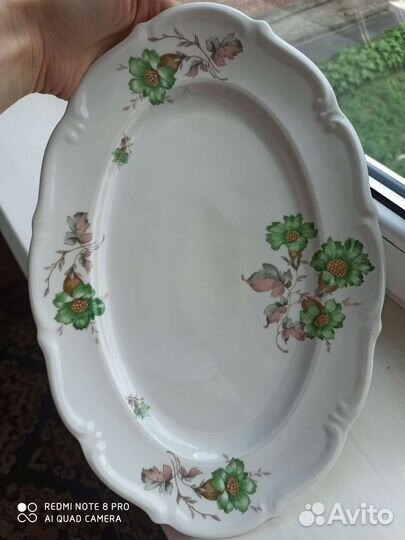 Блюдо Tielsch Walbrzych 1945 год фарфор