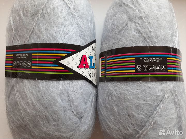 Пряжа для вязания мохер, мохер + хлопок