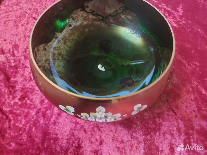 Ваза,салфетница богемия