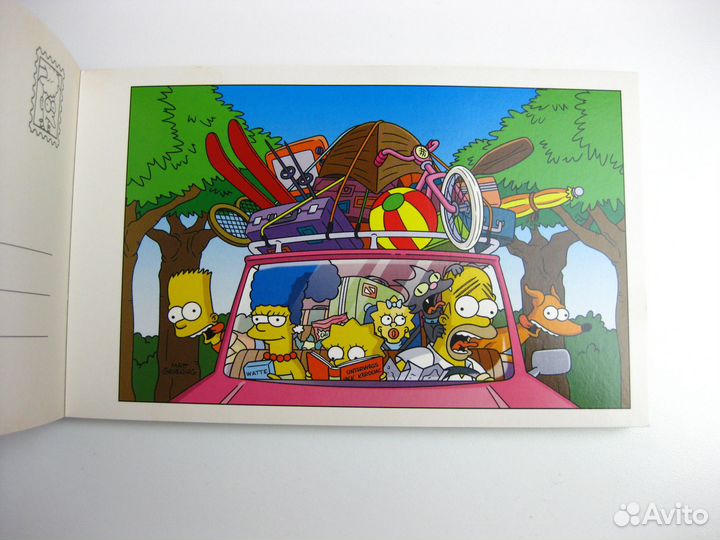 Лучшая коллекция 32 открытки веселые «Симпсоны»