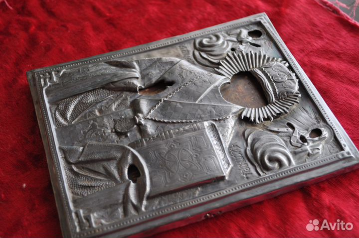 Николай Чудотворец. икона. серебро