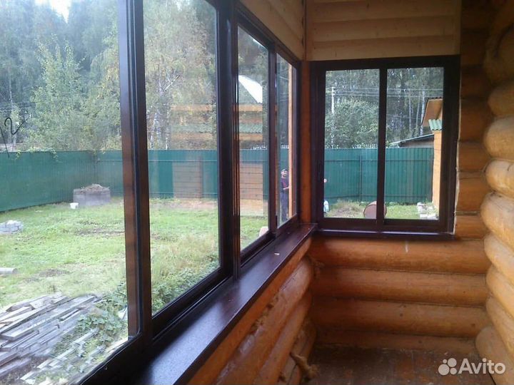 Пластиковые окна. остекление коттеджей