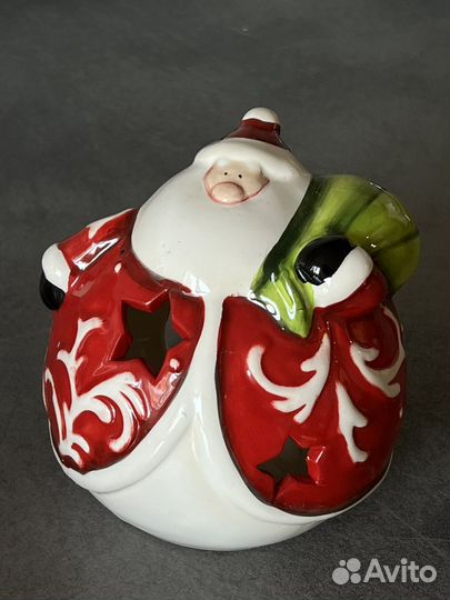 Подсвечник новогодний - дед мороз