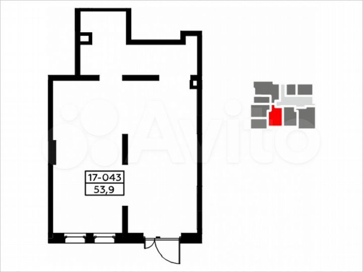 Аренда, торговое помещение площадью 52.7 кв.м