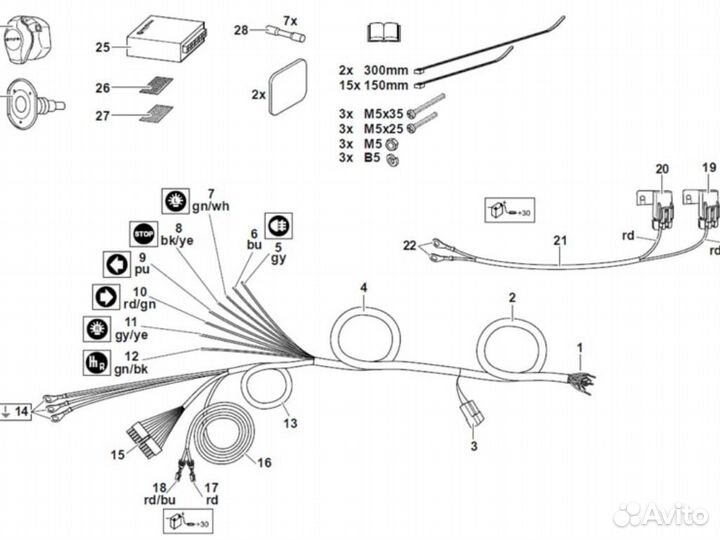 Проводка фаркопа Jeep Wrangler JL Оригинал EU