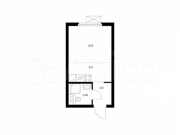 Квартира-студия, 19,9 м², 13/20 эт.