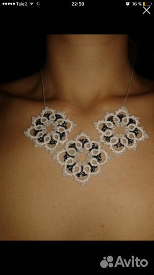 Украшения в технике фриволите