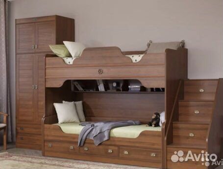 Кровать-чердак детская мебель «Голета»