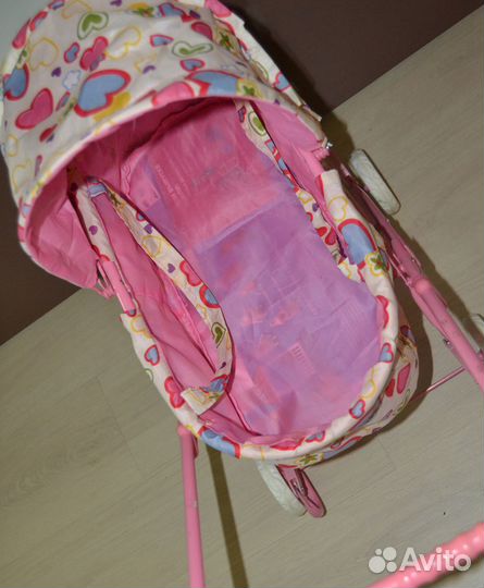 Коляска люлька для кукол классика