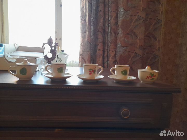 Миниатюрный чайный набор детский гжель