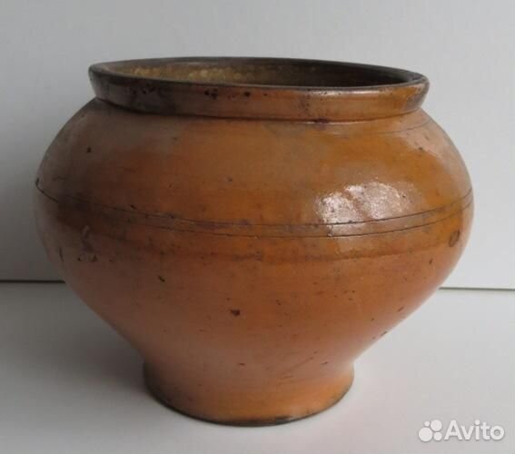 Глиняный горшок СССР, большой 5 л. Новый