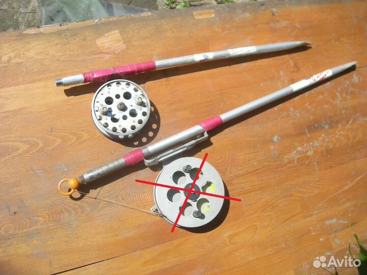 Резинка на удочке с катушкой снасть СССР самовывоз