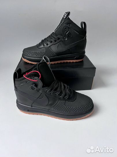 Nike Air Force 1 Lunar Duckboot зимние черные