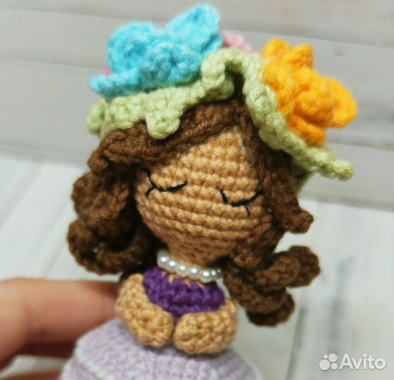 Кукла-букет 2 в 1 вязаная перевёртыш