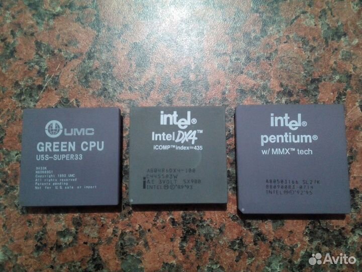 Ретро процессор Intel Pentium MMX A80503166 166MHz