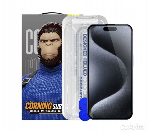 Стекла blueo iPhone 15 pro max corning gorilla usa