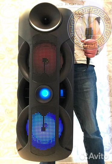 Колонка Super Bass Dance Box с микрофоном