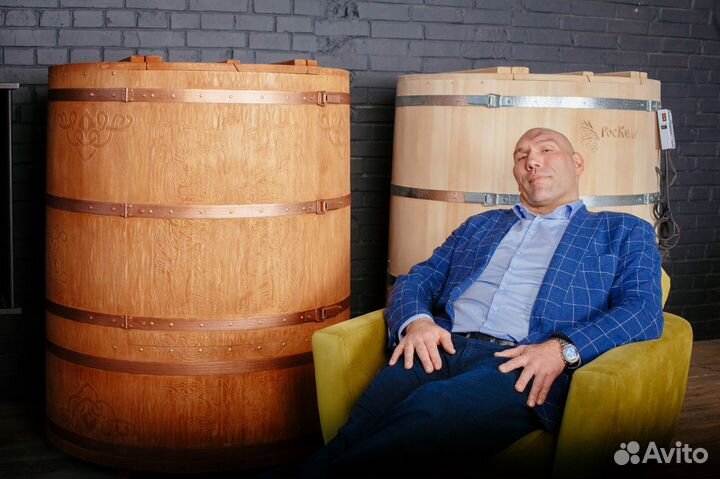 Кедровая фитобочка диаметром 83 см