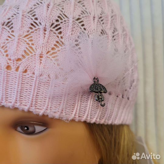 Шапка для девочки новая весна 52-54