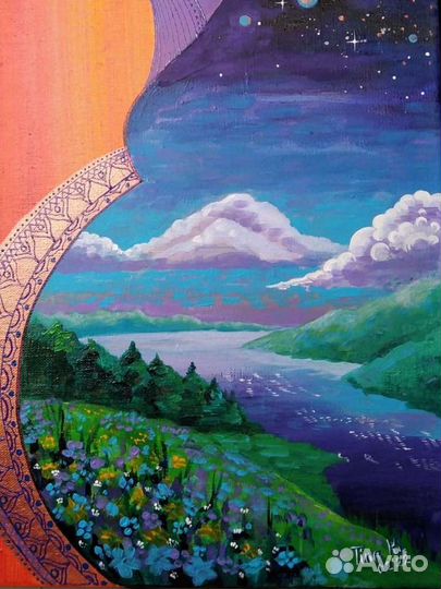 Картина акрилом на холсте