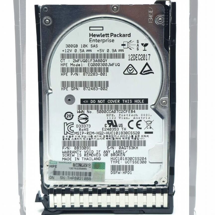 [EG000300JWFUQ] Жесткий Диск Hp 300gb Sas 2,5" Hdd Eg000300jwfuq