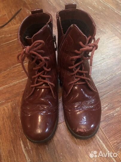 Кожаные ботинки