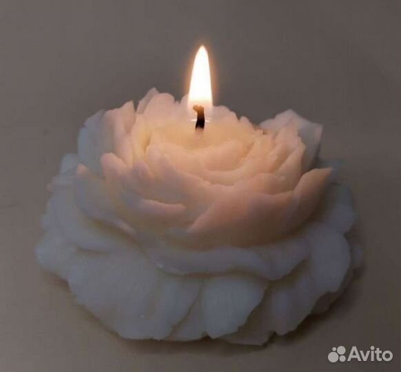 Свеча роза из соевого воска