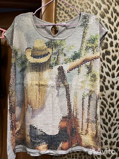 Футболка туника s oliver р 50пайетки