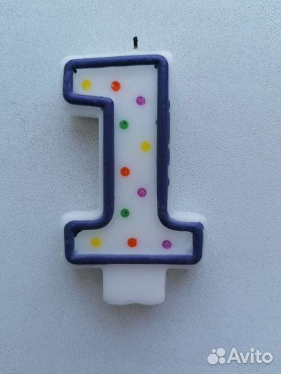 Свеча на торт цифра 1