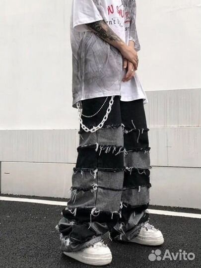 Джинсы широкие мужские y2k женские y2k drugonit