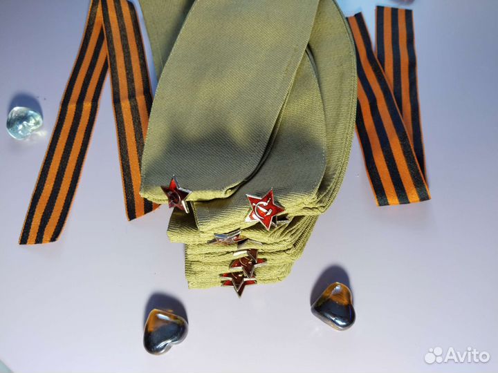 Солдатская пилотка Георгиевская лента в подарок