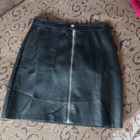 Юбка из экокожи