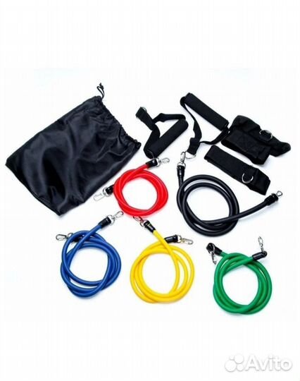 Набор трубчатых эспандеров /фитнес резинки жгуты