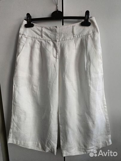 Шикарные шорты - кюлоты лён с шёлком