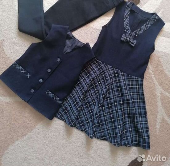 Школьный сарафан и жилет