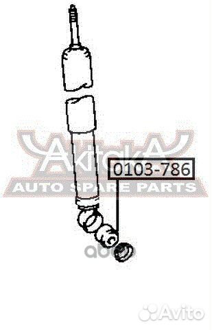 Втулка заднего амортизатора 0103-786 asva