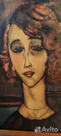 Репродукция на холсте картины Модильяни, винтаж