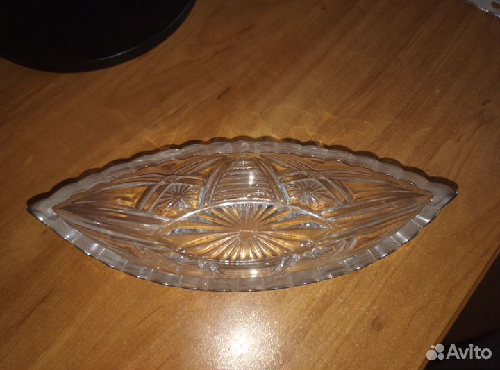 Ваза, ладья хрустальная производство СССР