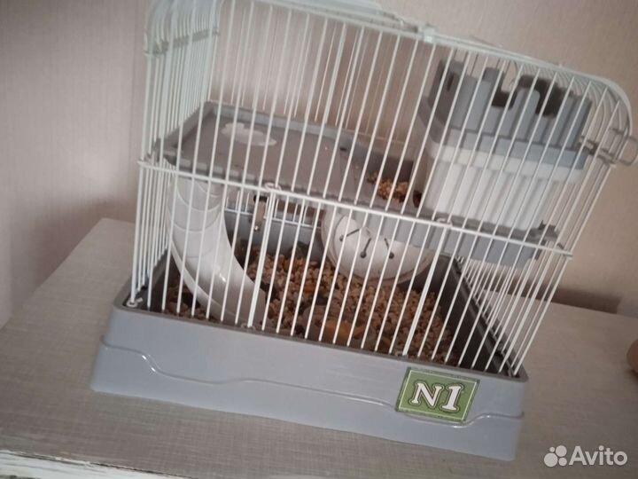 Джунгарский хомяк с клеткой