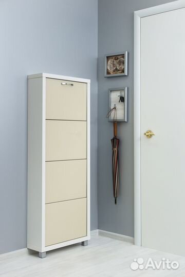 Обувница Айрон-4 стекло Капучино