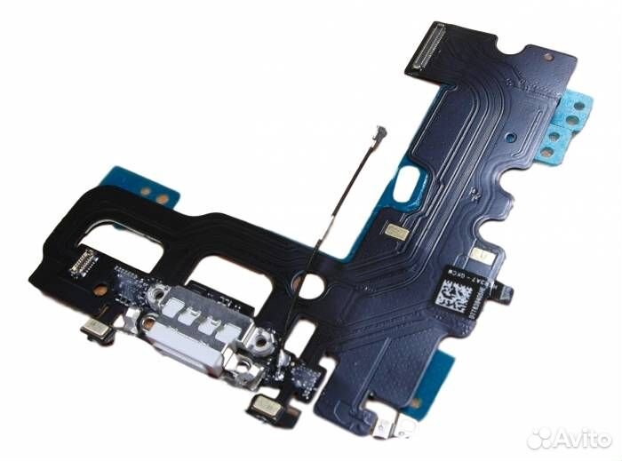 Шлейф iPhone 7 + разъем зарядки (белый)