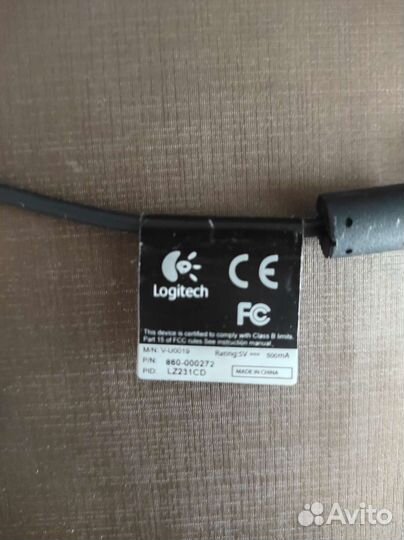 Веб-камера Logitech проводная с микрофоном