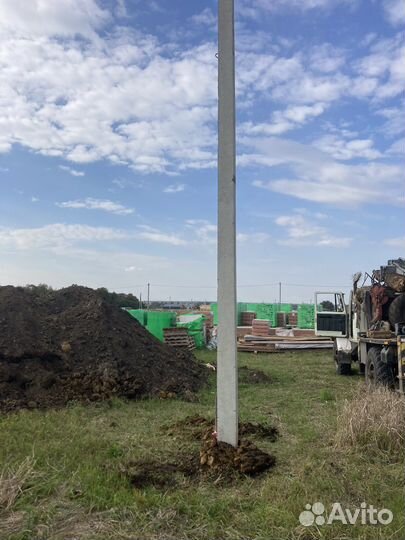 Установка опор лэп 95-110