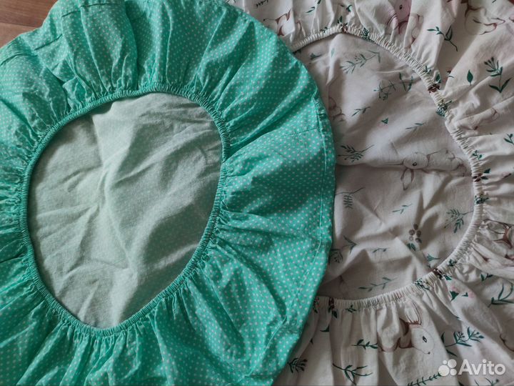 Простыни круглые для новорождённых в кровать 75х75