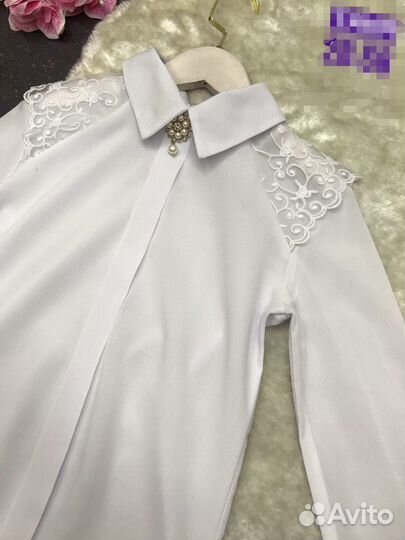 Рубашка блузка на девочку. Школьная