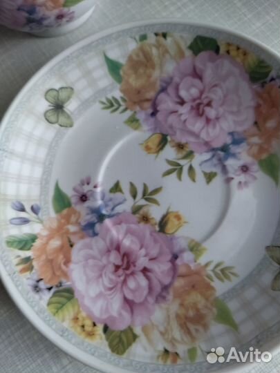 Чайная пара новая фарфор