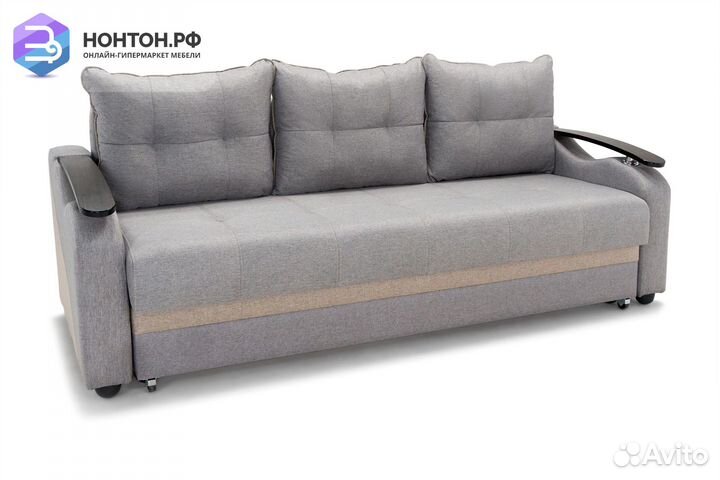 Диван еврокнижка Венеция серый