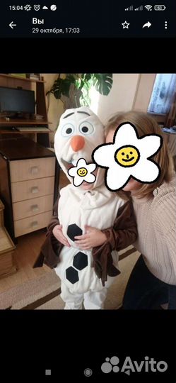 Костюм снеговика Олафа Disney в отл состоянии